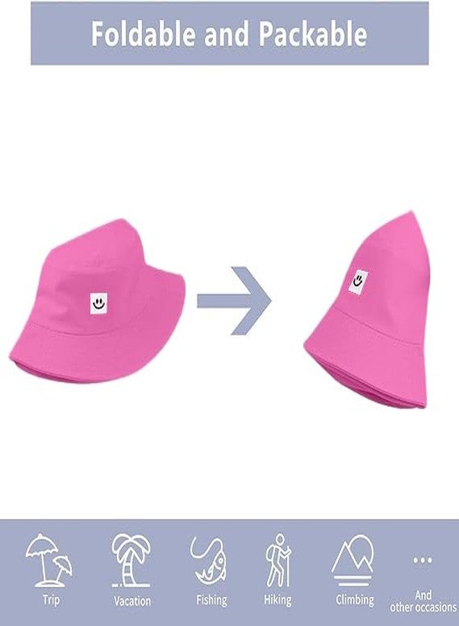 AJG Kids Sun Hat Smile Face Bucket Hat for Girls Boys Summer Sun Protection Cotton Unisex Beach Cap - Image 5